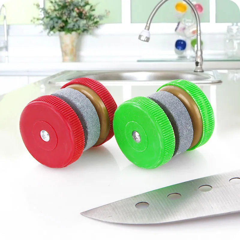 Mini Knife Sharpener Round Grinding Wheels Sharpening Stone Household Whetstone Kitchen Accessories Tool