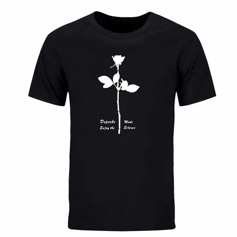 Depeche Mode T-shirt njut av tystnaden t skjortor män kort ärm bomullstoppar män tee mode sommar t-shirts diy-0334d231d