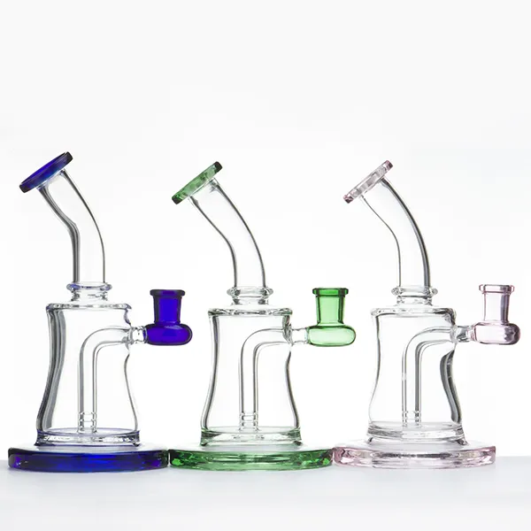 Szklane rury wodne z kwarcami Banger Paznokci 14mm Kobiet Joint Glass Bong Dam Smokiernik DAB Platformy olejowe Mały Bubbler Foothahs Zlewki 965