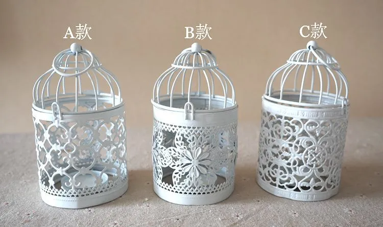 Hovico Sall Etal Tealight Hanging Birdcage Lantern, 2Pack Decorative Candle Lanterns, Etal