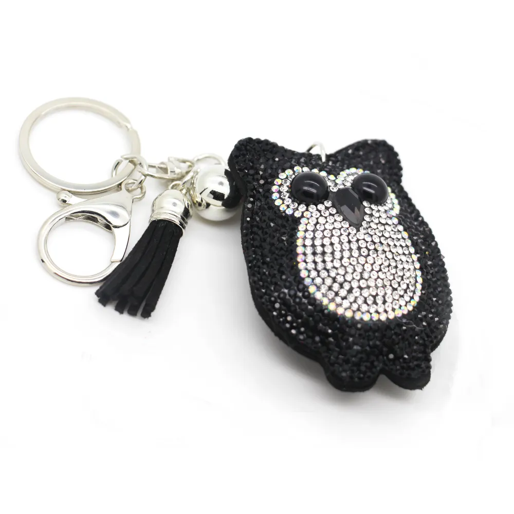 New Charm Key Chain Fashion Backpack Chain Pendant Creative Unisex Pu Animal Owl Plus Tassel Keychain