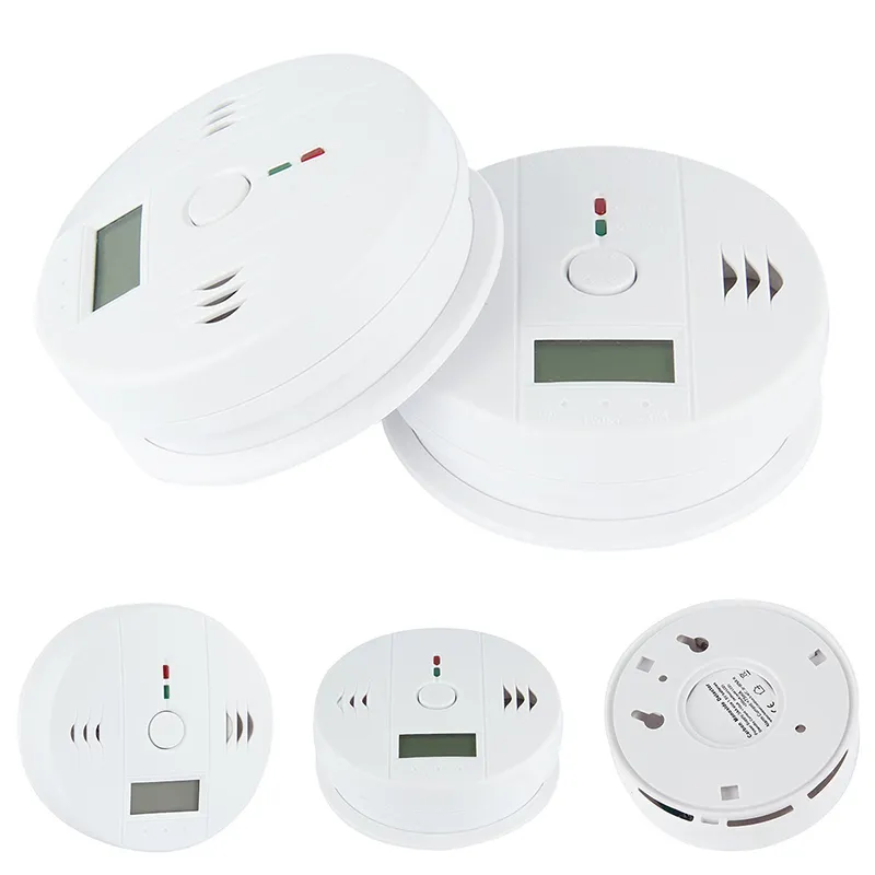 CO-koolstofmonoxide gassensor monitor alarm poisining detector tester voor thuisbeveiliging Surveillance Hoge kwaliteit beveiligingsapparaat DHL gratis