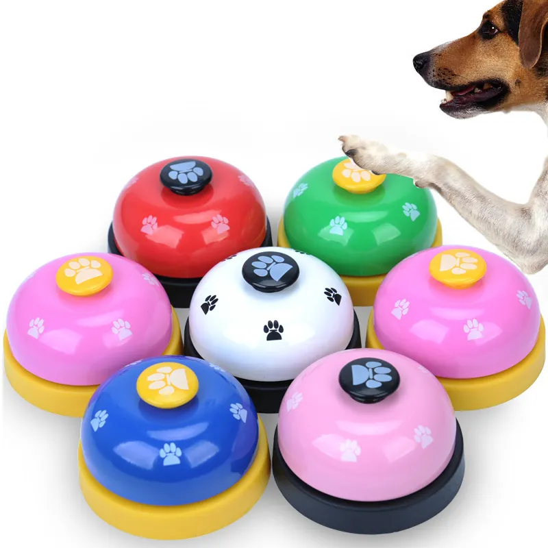 2018 neue Ankunft Welpen Kleine Haustier Abendessen Kleine Glocke Footprint Ring Hunde Kreative Spielzeug Für Teddy Pet Spielzeug Ausbildung