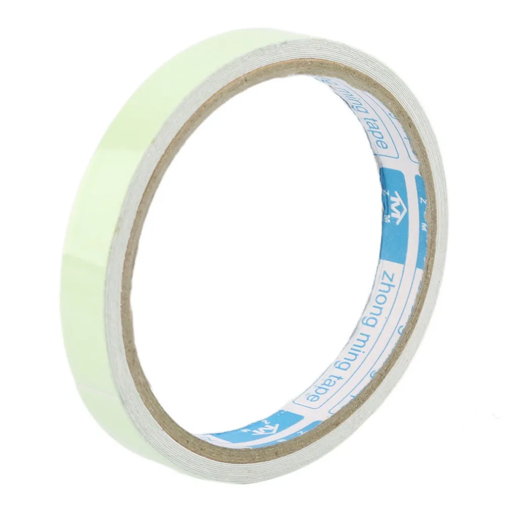 10 mm*10 m Lumineuze banden Groene gloed in donkere zelfklevende waarschuwingsbanden Veiligheidstapes Verwijderbare waterdichte tape stickers 2016