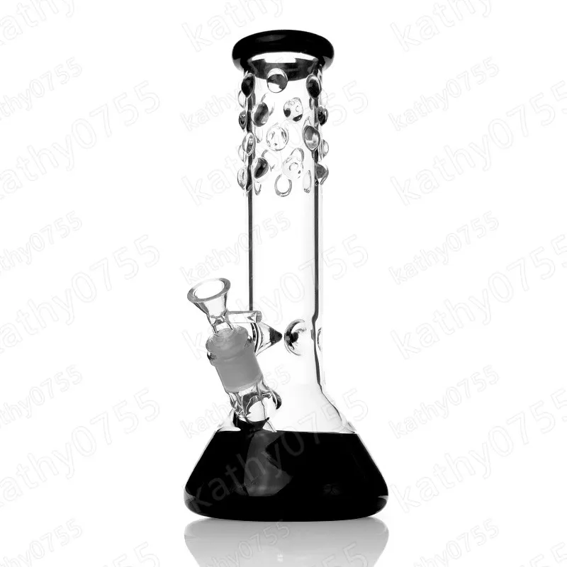 tuyau d'eau de gobelet en verre épais noir 11,8 pouces en verre Bongs Avec 18.8mm Femme Joint