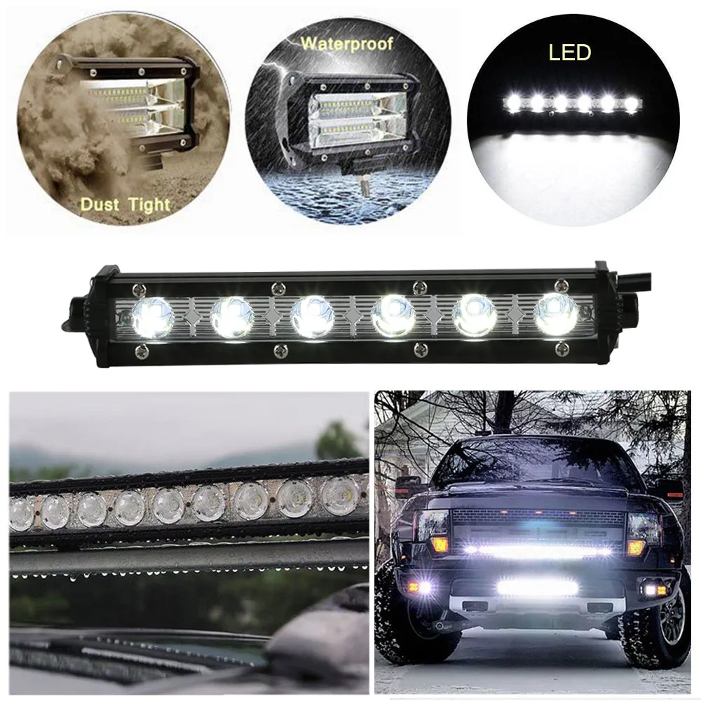 Ny 6000K 18W 12V LED-arbete Ljus Bar Spotlight Flood Lamp Drive Dimma Offroad Led Work Car Lights för Ford Toyota SUV 4WD Båt