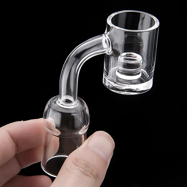 5 mm Thick Bottom Reactor Core Quartz Banger 25mm Bowl with Male/Female Polished Joint Glass Bongs Water Pipes Dab Oil Rigs