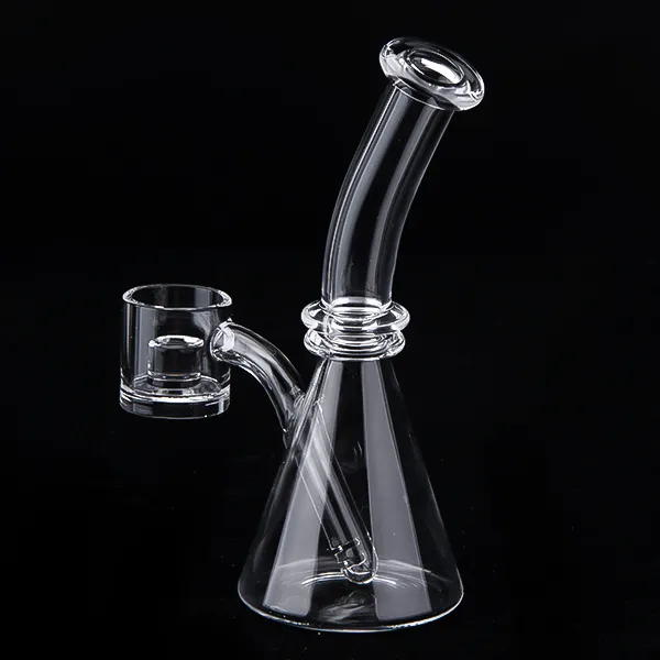 Partihandel Quartz Bägare Mini Bongs Rökning Tillbehör med tjock botten Reaktor Core Banger Nails Vattenrör Dab Rig Online på Mr Dabs