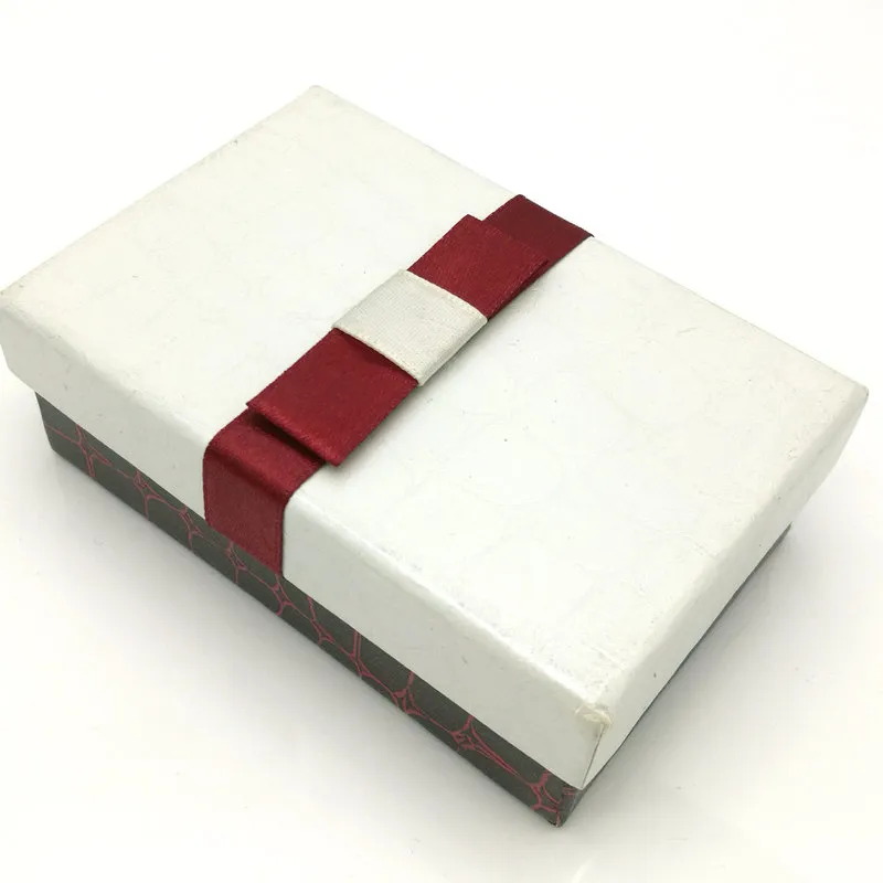 مستطيل أبيض + أحمر أقراط قلادة قلادة حلقة مجموعة صناديق المجوهرات هدية مجموعة مجوهرات مربع 90x60 × 30MM 