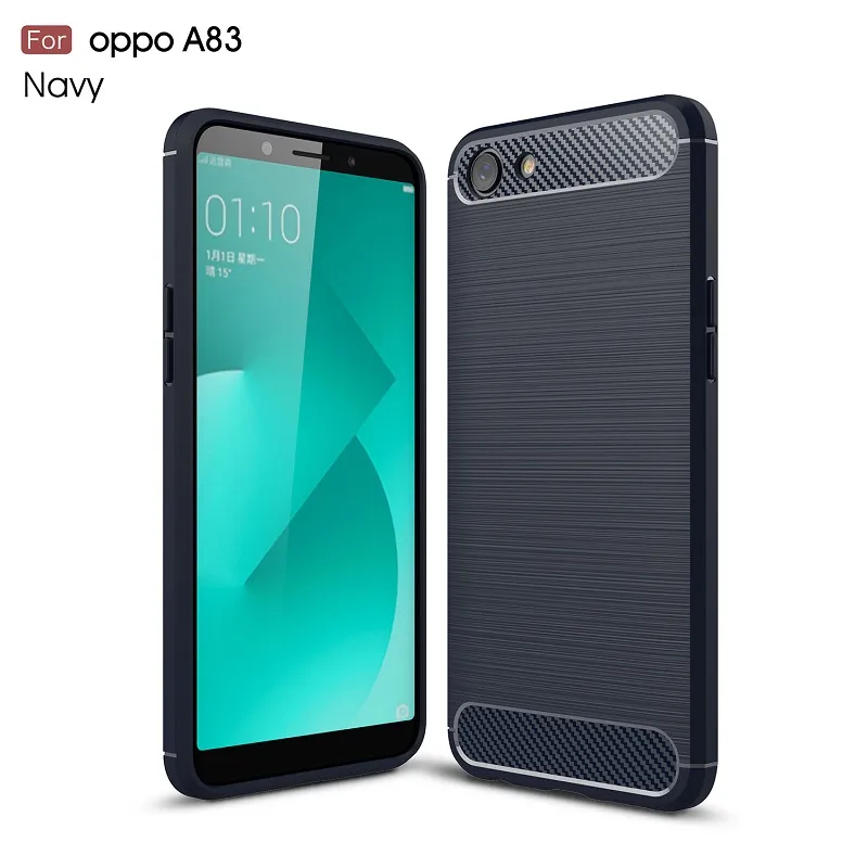 Mobilephone Cases For OPP A83 Luxury Carbon Fiber heavy duty case for OPP A83 back cover Free DHL shipping