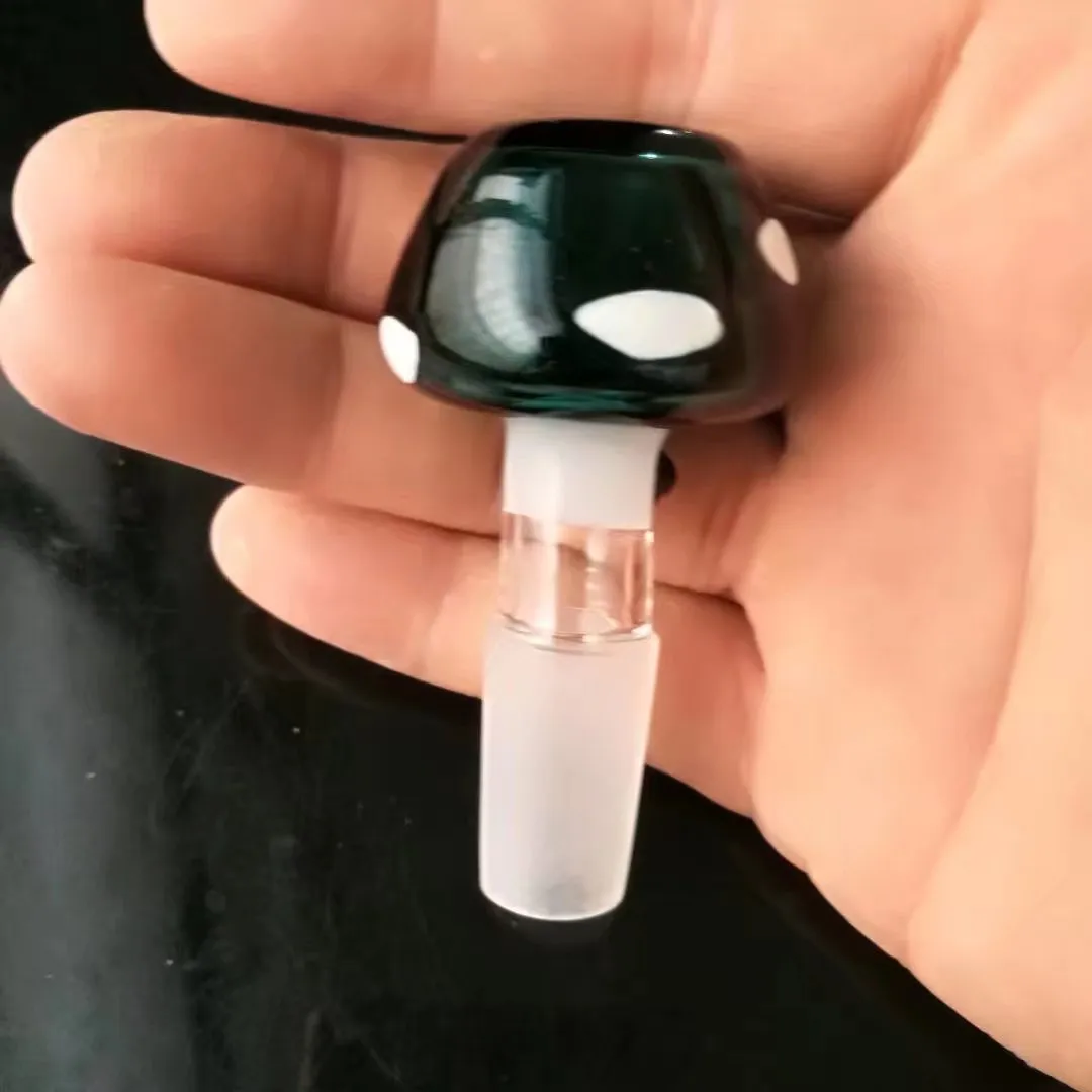 Tête de bulle de point de couleur de champignon Narguilé en verre en gros, raccords de conduite d'eau en verre, livraison gratuite