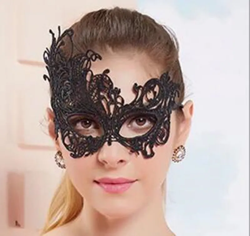 Maschera di pizzo del sesso all'ingrosso Donne sexy Tessuto di pizzo Festa di ballo Misteriose maschere retrò Maschera mascherata Costume Mezza maschera DHL Free