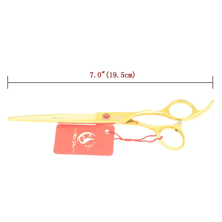 7.0inch Meisha Japan 440C Profesjonalne nożyce do cięcia włosów Złoty 6.5 calowe Nożyczki Salon Tijeras Hair Styling Tools Ha0358