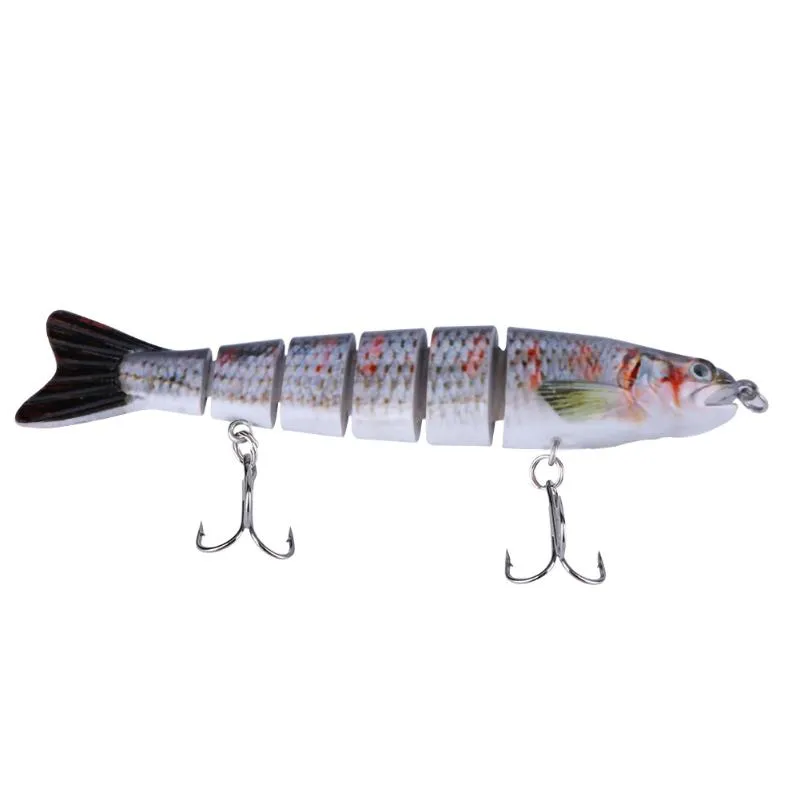 12cm 22g 낚시 Wobblers 실물 낚시 루어 6 세그먼트 Swimbait 크랭크 베이트 인공 미끼 Isca 인공 미끼 낚시 태클