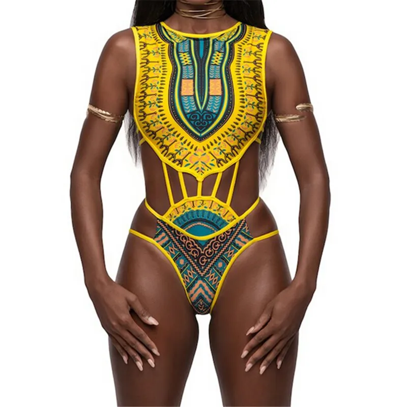 ITFABS New Look África Estampado Estilo Tribal Top Bottoms Diseño Traje De Baño Traje De Baño Traje Baño Mujer Mujer Bikini De 10,5 € | DHgate