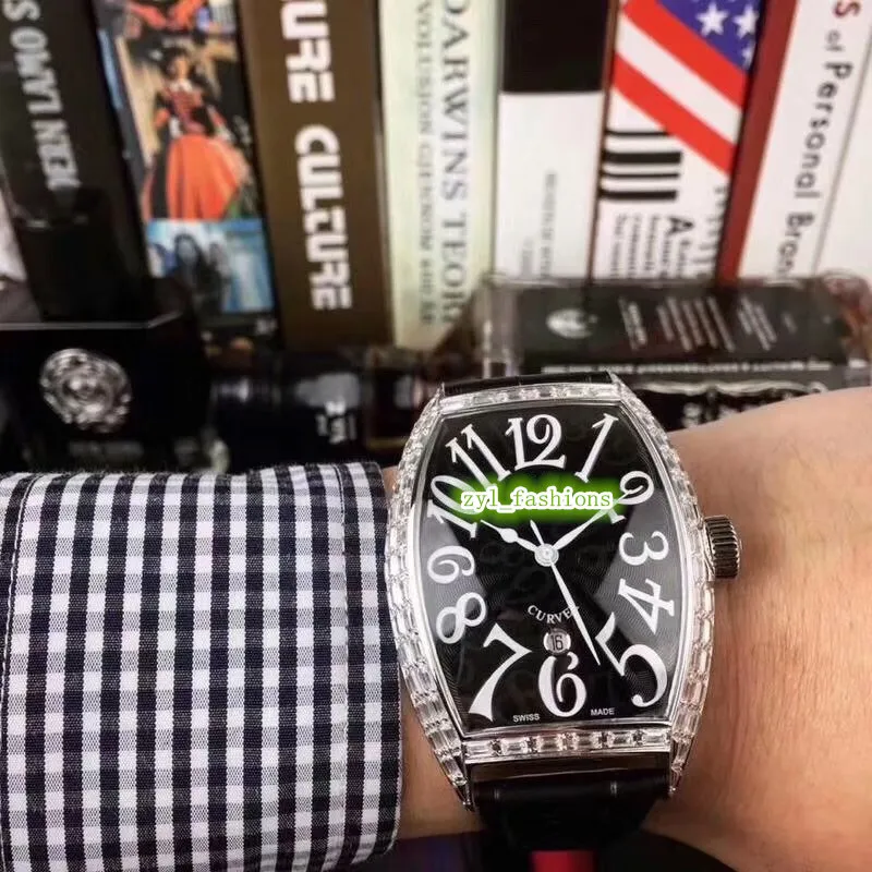 人気商品特集 ファッションバレルラグジュアリーメンズウォッチシルバースクエアダイヤモンドケースウォッチブラックレザーストラップウォッチ自動メカニカル スポーツウォッチ オンラインストア人気商品 Herkulvinc Com