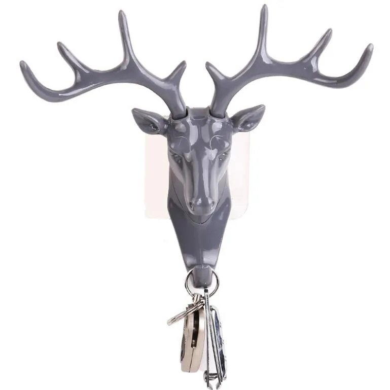 Wall Decor Hooks Antlers American Style Household Decor Hooks Multi-purpose Wall Coat Keys Bags Clothes Hook GA86