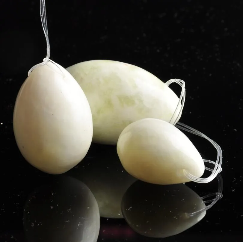 Natural Jade Massage Stones Yoni Egg Vaginal Balls Muscle Massage Ball Women Kegel Exerciser Drilled Tightening Vagina