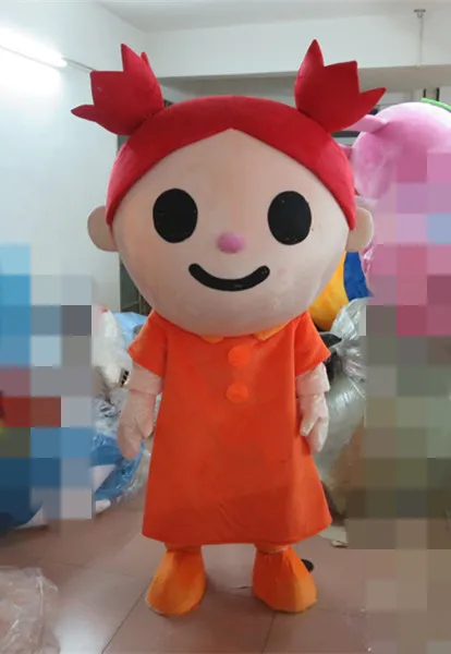 Little girl Mascot Costumes Animated theme Beautiful young girls Cospaly Cartoon mascot Character Halloween Carnival party Costume