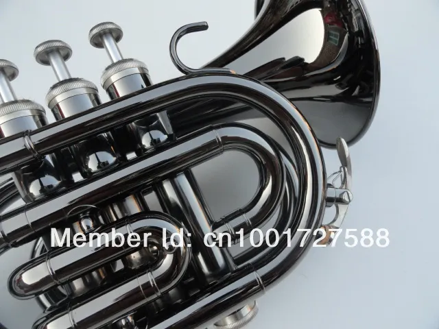 Fast Shipping OVES Bb Pocket Trumpet B Flat Musical Instrument Professional Trumpet Black Nickel Plated Surface