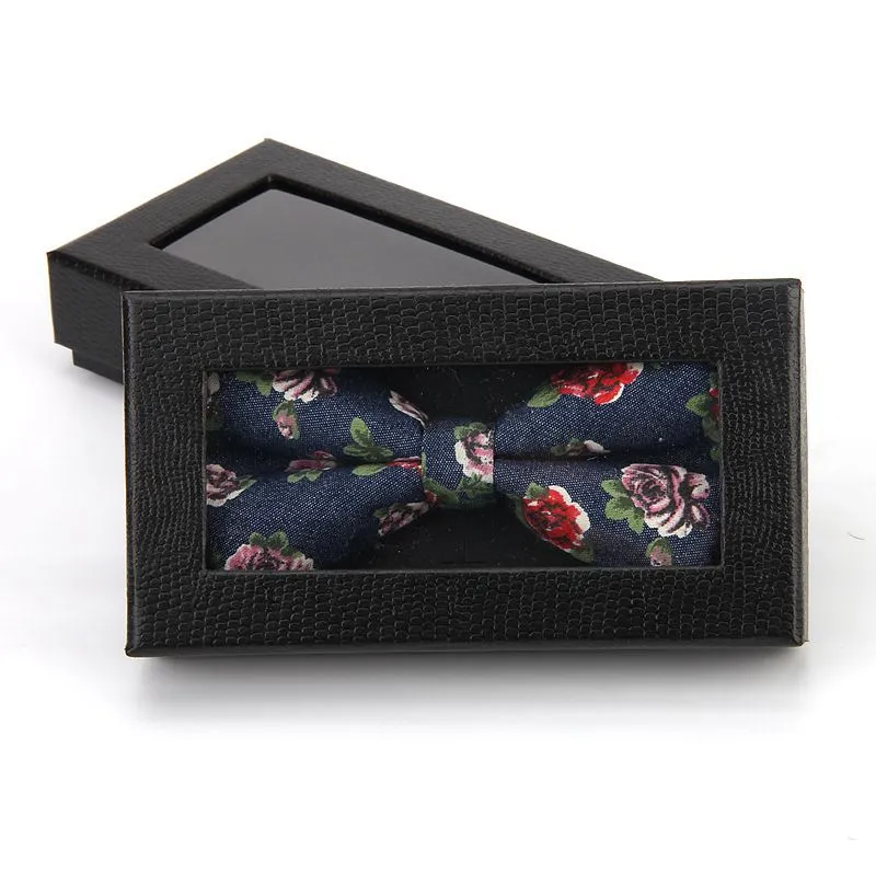 Mens Tie Box For Gift Black Crocodile Pattern 14.2*7.6*3cm Clear Window Neckties Display Boxes Party Accessories ZA6084