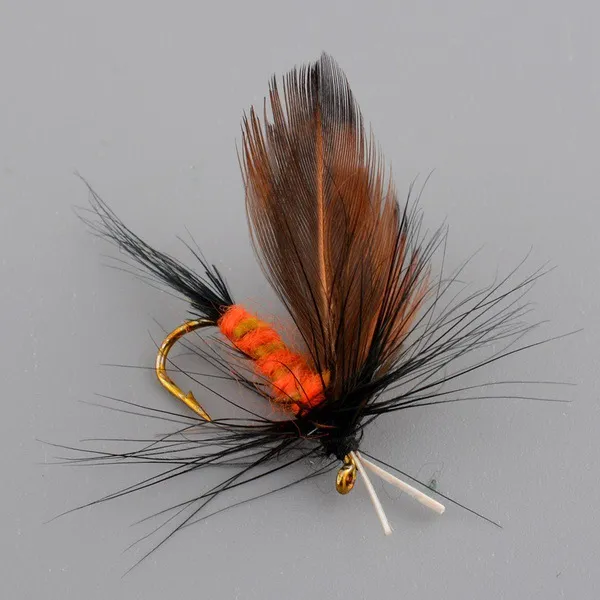 12pcs/set Butterfly Style Salmon Flies Trout Single Hook Dry Fly