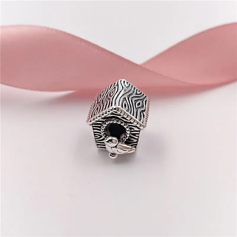 Andy Jewel Authentique 925 Perles en argent sterling Spring Bird House Charms Convient au style européen Pandora Bijoux Bracelets Collier 797045