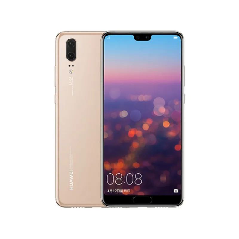 Téléphone portable d'origine Huawei P20 4G LTE 6 Go de RAM 64 Go 128 Go ROM Kirin 970 Octa Core Android 5.8 "LCD plein écran 24MP AR NFC 3400mAh identification d'empreintes digitales téléphone portable intelligent