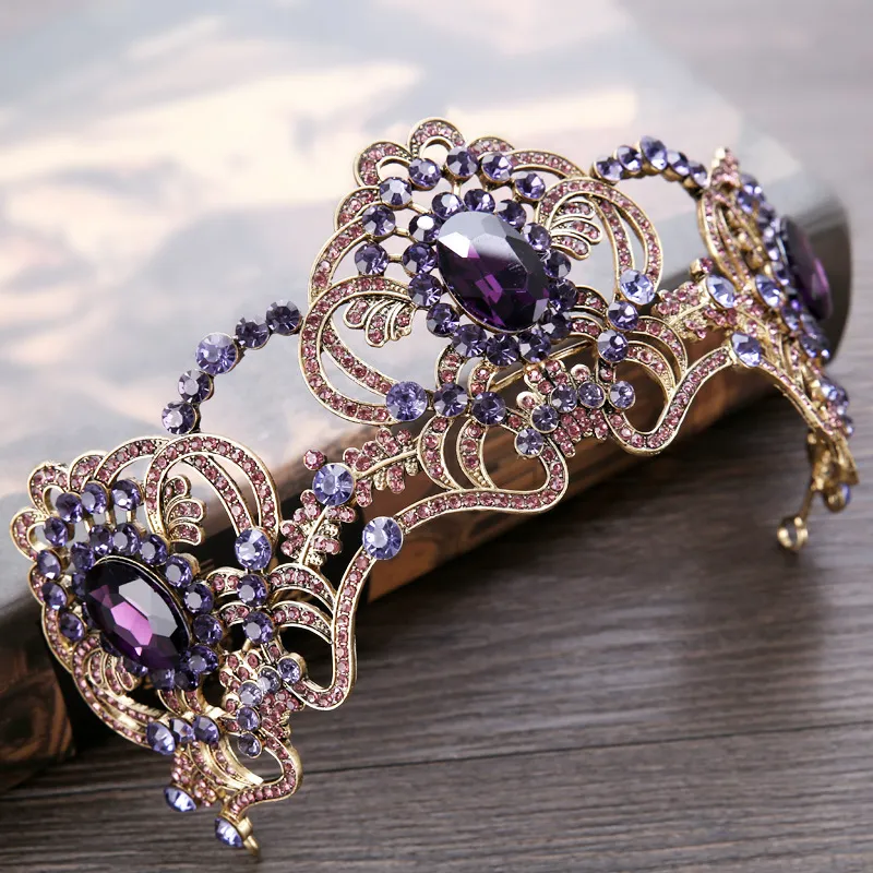 Luxury headband with purple and lavender rhinestone decor beautiful. All In Lavender Purple Embellished Headband – Shop the Mint main image 4