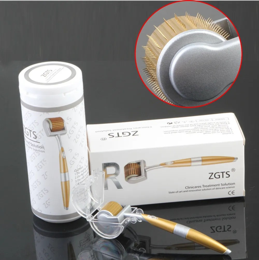 ZGTS Luxury 192 Titanium Micro Needles Therapy Derma Roller For Acne Scar Anti Aging Skin Beauty Care Rejuvenescimento Remoção de Rugas