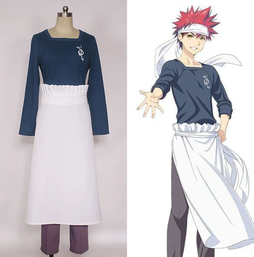 フードウォーズ!: Shokugeki No Soma Soma Yukihiraコスプレコスチューム制服アニメパーティー