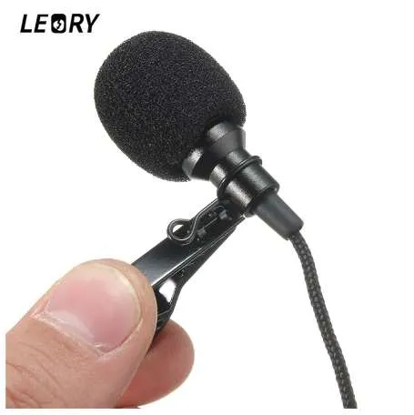 LEEORY 2.5M Omnidirectionele Metalen Microfoon 3.5mm Jack Lavalier TIE CLIP Microfoon Mini Audio MIC voor Toespraak Leture