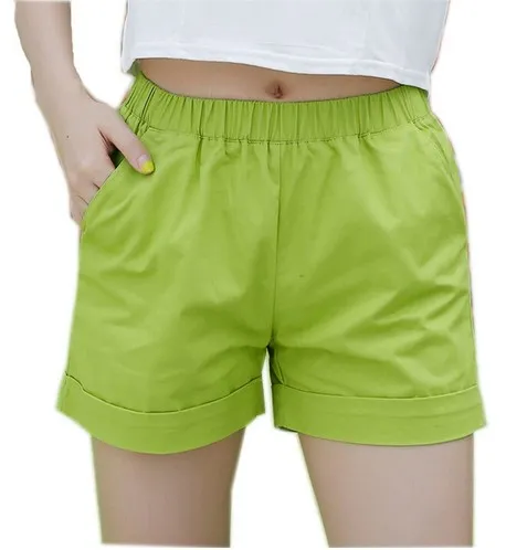 New 2017 Summer Candy Color Women Shorts Casual Style Ladies Shorts Hot Sale Cotton Female Femininos