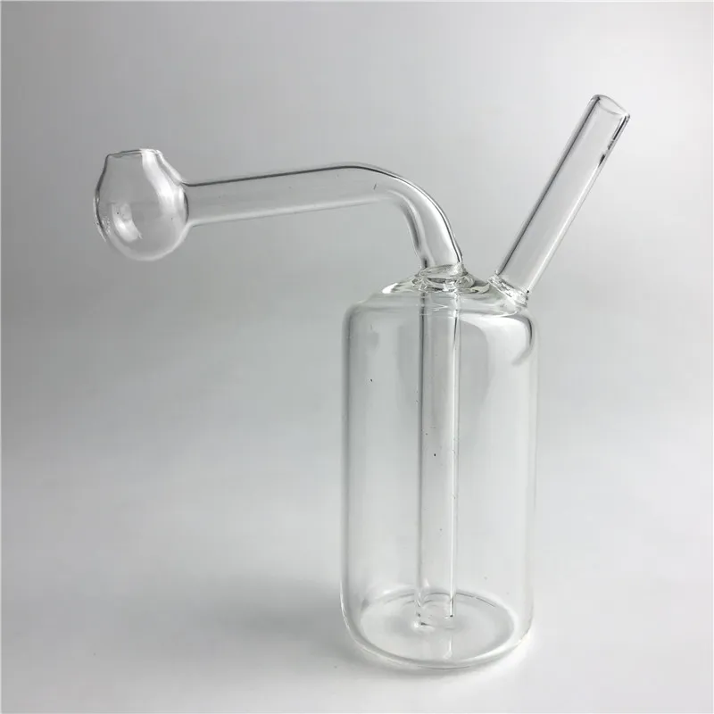 Nieuwe Mini Glass Oil Burner Bong met 4 inch Clear Pyrex Dikke Glas Olie Burner Waterleiding Recycler Oil Burner Bong