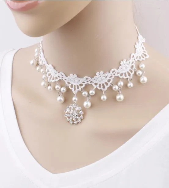 La collana nuziale di modo perla il commercio all'ingrosso della collana di modo all'ingrosso del diamante del diamante