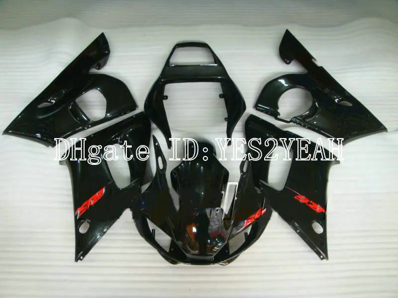 YAMAHA YZFR6 için özel Motosiklet Kaporta kiti 98 99 00 02 YZF R6 1998 2002 YZF600 ABS Parlak siyah Fairings set + Hediyeler YM16