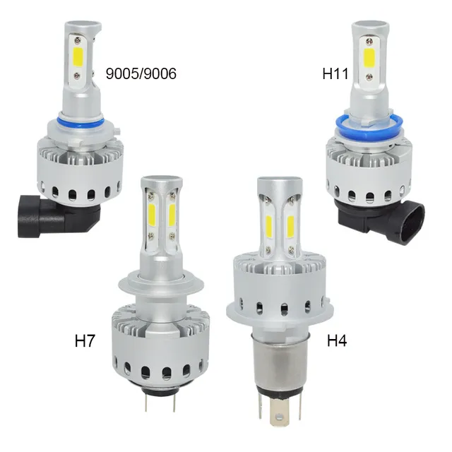 PAMPSEE 2PCS Wysoka moc 90W 12000LM H4 LED Reflektor samochodowy H7 LED H8 H9 H11 HB4 9006 9005 HB3 Cob Reflight LED CELB