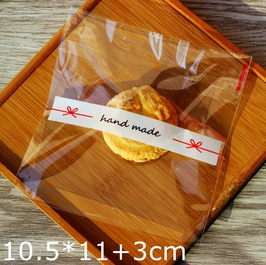 Transparent handmade bowknot Self Adhesive Seal packing bags ,packing bag,food packing bags 300pcs/lot