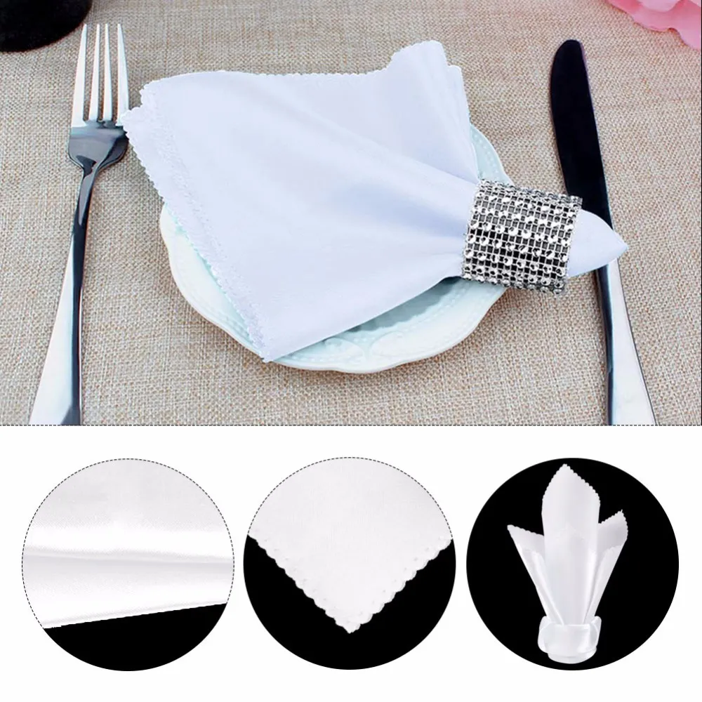 Vintage Table Napkins For Home 30*30cm Solid Polyester Dinner Napkins