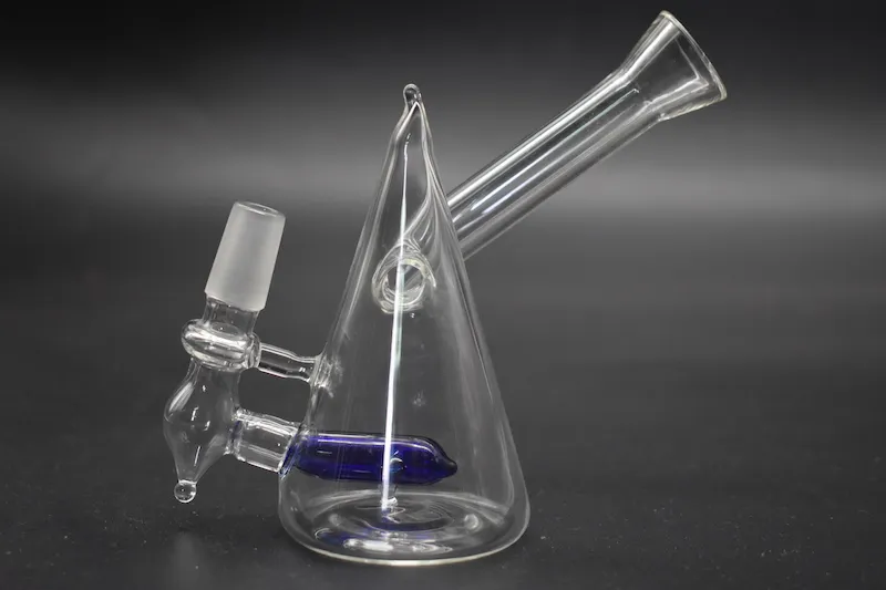 Top quality 14mm male Glass Bong Water Pipes Thick pyrex Beaker Cyclone Mini Bongs Hand Smoking water pipe mini hookah tobacco water pipe