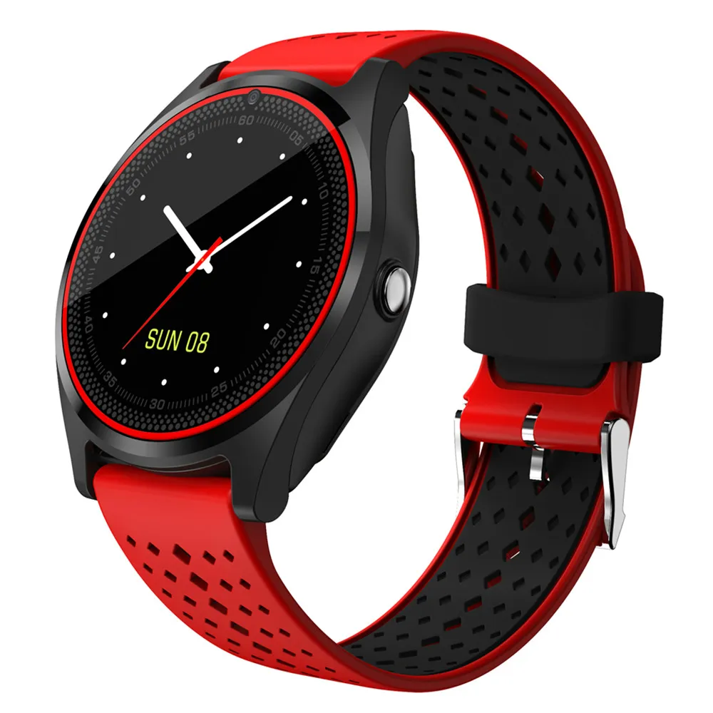 SOVO SG08 V9 Akıllı İzle ile Kamera Bluetooth Smartwatch SIM Kart Kol Android Telefon için Giyilebilir Cihazlar pk dz09 A1 gt08