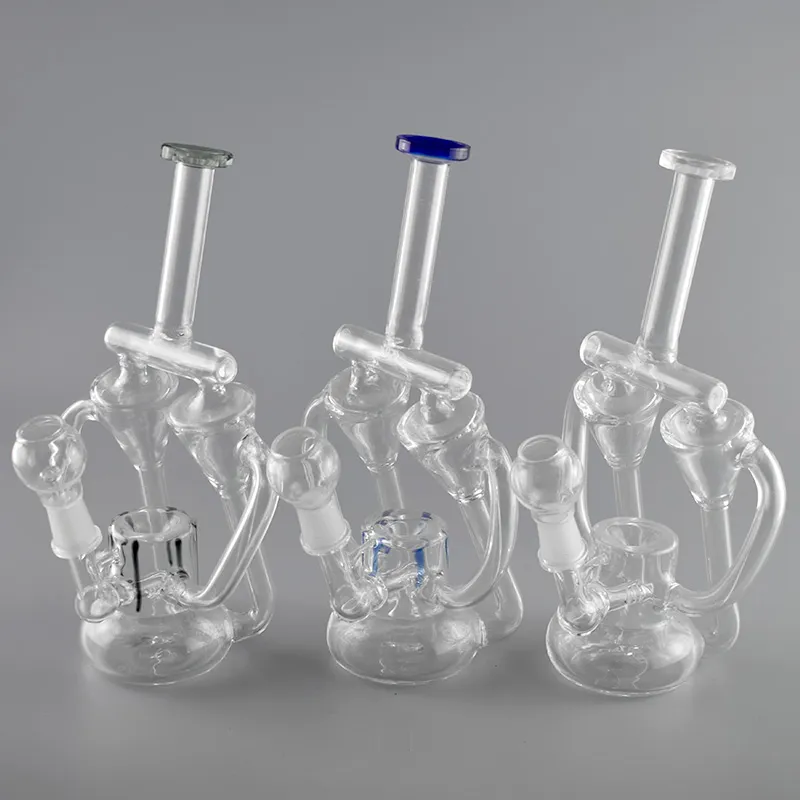 Çift huni Su Boruları Recycler Bongs 10