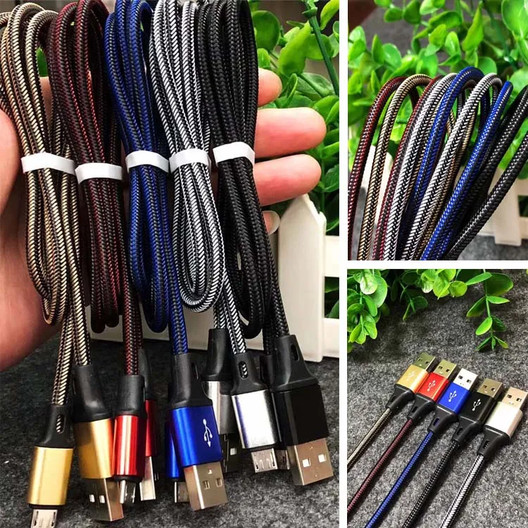 Top Quality 1 Meter New Micro USB Charging Cable 3FT Strong Braided Cables For Samsung Note 8 S8 S8Plus