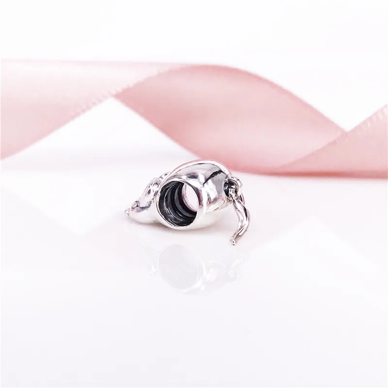 Cute Mouse Charm Authentic 925 Sterling Silver Clear CZ Beads Fits Snake Bracelets DIY Fine Jewelry 797062EN160 Charm