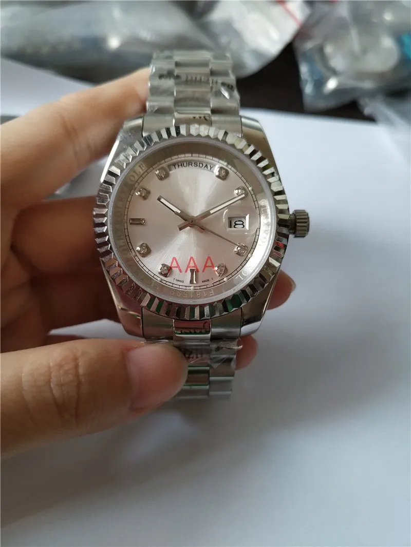 送料無料高級時計トップ販売マン147のための自動ステンレス鋼の腕時計を見る