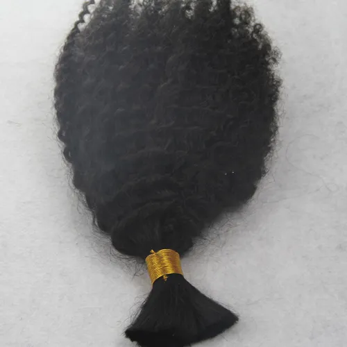 100 g Bulk-Afro-Kinky-Curly-Flechthaar 1 Bündel 10 bis 26 Zoll Afro-Kinky-Curly-Echthaar zum Flechten in Bulk-Größe ohne Befestigung