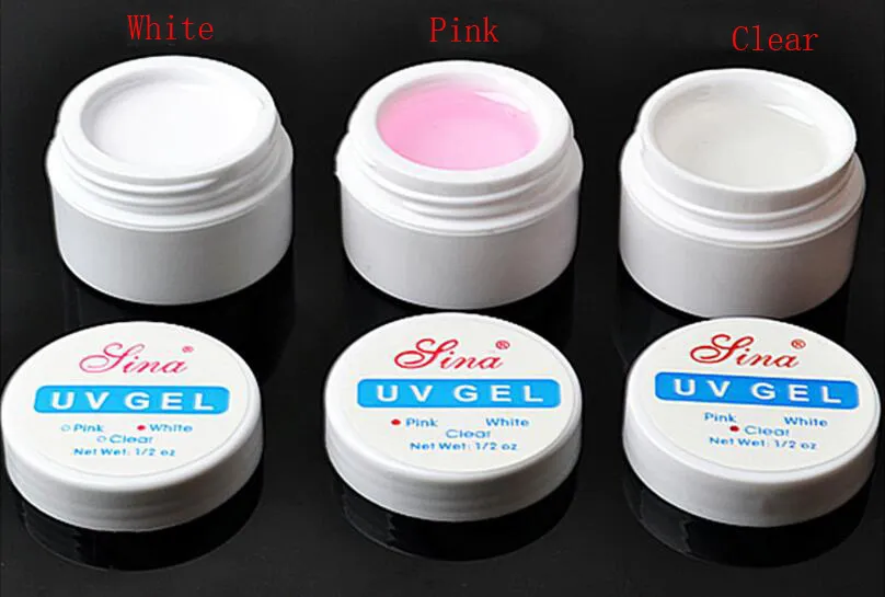 UV Gel Unha Polonês 3 Cores Soak Off Transparente Camuflagem Gel Extensões de Unhas Transparente Francês Manicure Lacquer2565403