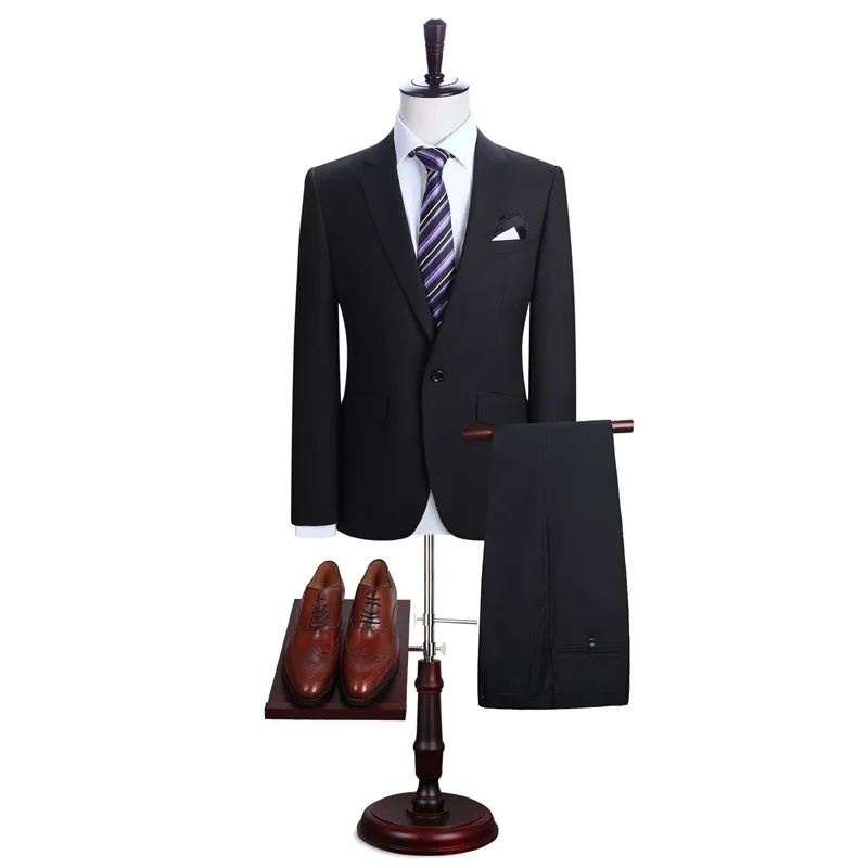 Combinação Preço Homens Mens Slim Fit Fit Ocasional Um Botão Homens de Negócios Noivo do Noivo Tuxedo Jaqueta e Calças para festa de casamento da festa noturna