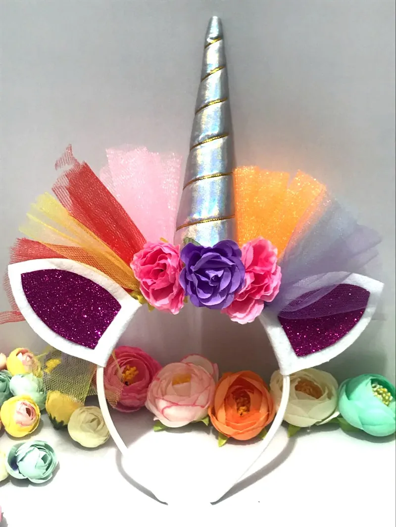 Corona Compleanno 4 Anni Bambina - Tiara Principessa Con Fiori Rosa - Foto 6