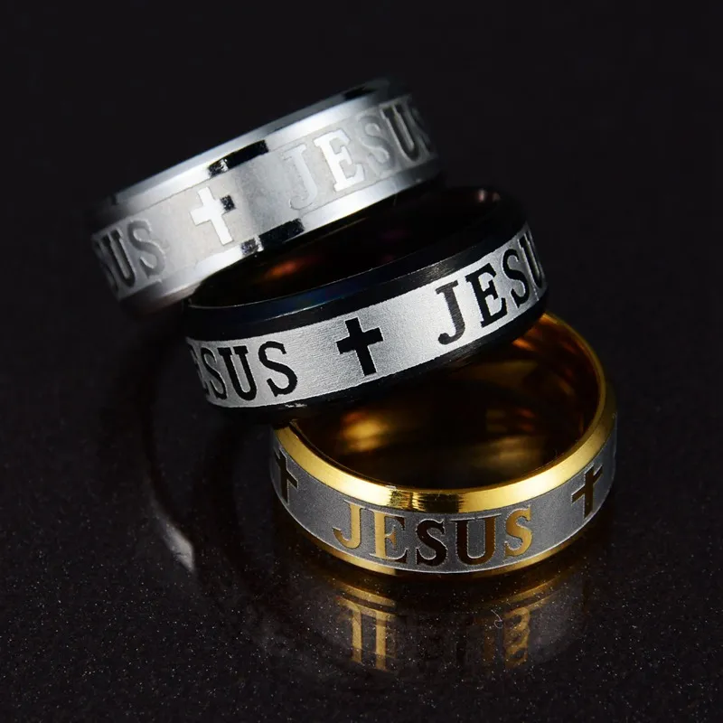  Fashion religion Jesus Ring Bible St Christopher ring Stainless  Steel Men Ring Jewelry (BR8-1008-13) : Clothing, Shoes & Jewelry